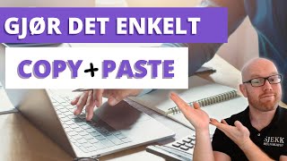 Regnskap i Fiken vår favoritt juksemetode for enkelt regnskap Copy paste [upl. by Cofsky]