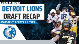 Recapping the Detroit Lions Draft Picks  Day 2 amp 3 Breakdown [upl. by Eadrahs796]