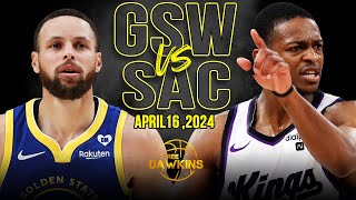 Golden State Warriors vs Sacramento Kings Full Game Highlights  2024 PlayIn  FreeDawkins [upl. by Downe8]