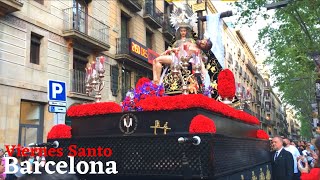 Procesión de Viernes Santo de Nuestra Señora de las Angustias 2022 en Barcelona [upl. by Brufsky359]