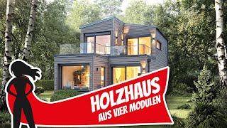 Holzhaus aus XXLBausteinen Variabel geplant und schnell aufgebaut Haustour Modulhaus Sonnleitner [upl. by Einnaej]