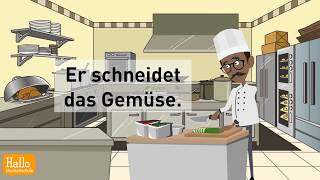 Online Deutsch lernen  37  Wortschatz kochen  in der Küche [upl. by Ayanet]