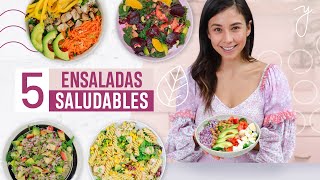 5 Ensaladas Saludables Fáciles y Económicas🥗 Yovana [upl. by Ritchie875]