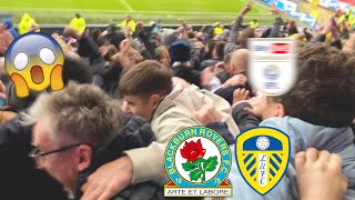 😱 LEEDS LIMBS AND FANS FIGHT AT EWOOD PARK Blackburn Rovers 02 Leeds United  202324 [upl. by Dyer]