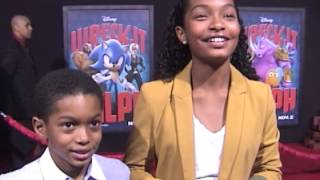 Yara and Sayeed Shahidi The First Family at the WreckIt Ralph World Premiere [upl. by Introk]