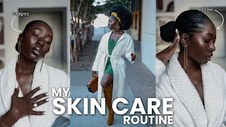 My Skincare shower routine  glowing skin routine  darkskin women  products link in description [upl. by Sregor]