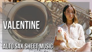 Alto Sax Sheet Music How to play Valentine by Laufey [upl. by Assyn418]