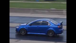 Lancer Ralliart gaps E85 Turbo Civic at the track [upl. by Hudson]