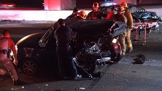 110 Double Fatal Crash  South LA RAW FOOTAGE [upl. by Atnad237]