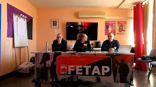 Rueda de prensa de CGTFETAP sobre derogación del TJUE de Ley de Interinidad [upl. by Lleznol]