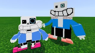 Sanes 2 Vs Saness in Minecraft PE [upl. by Burns390]