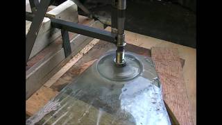 Cutting a 6 inch disk from 19mm glass for telescope mirror [upl. by Harms]