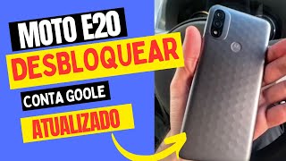 Moto E20 Como Desbloquear a conta Google Método Novo [upl. by Edmanda774]