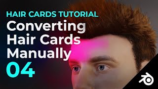 Blender Hair Cards Tutorial 04  Hair Curves to Hair Cards with no Addons [upl. by Eehsar]