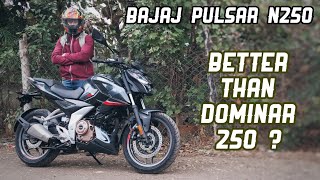 Bajaj Pulsar N250 Production Version Review  Better Than Yamaha FZ 25 [upl. by Laeria]