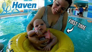 NEWBORNS FIRST TIME SWIMMING [upl. by Yanehs]