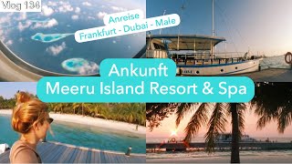 VLOG 134  Anreise  Meeru Island Resort amp Spa  Traumhafter Sonnenuntergang  Malediven März18 [upl. by Schurman436]