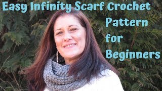 Easy Infinity Scarf Crochet Pattern for Beginners [upl. by Ardaid]