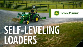 Mechanical Selfleveling Loader technology  John Deere Compact Utility Tractors [upl. by Yniar942]