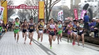 第５９回鹿児島県下一周駅伝がスタート 2012年2月25日 [upl. by Babbette184]