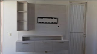 mueble flotante para tv en melamina paso a paso [upl. by Aleris904]