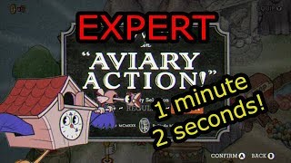 Cuphead Expert Speedrun  Aviary Action 102 [upl. by Sutsugua]