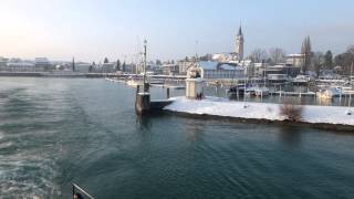 Leaving Romanshorn on a ferry across Lake Constance [upl. by Okomot777]