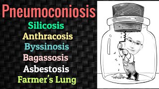 Pneumoconiosis  Silicosis  Anthracosis  Asbestosis  PSM lecture  Community Medicine lecture [upl. by Fujio]