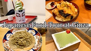 Japanese Street Food and restaurants Tour at Ginza 12 Food We must eat Japan Travel Guide [upl. by Aredna]