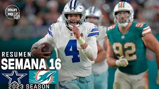 Dallas Cowboys vs Miami Dolphins  Semana 16 NFL 2023  NFL Highlights Resumen en español [upl. by Senecal]