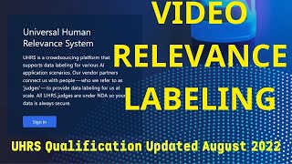 UHRS Qualification VIDEO RELEVANCE LABELING Qualification Test UHRS Hitapps Make Money Online [upl. by Howland611]