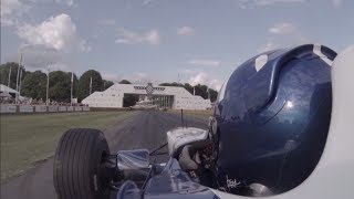 Damon Hill reunited with his 1996 F1 titlewinning Williams FW18 at Goodwood [upl. by Thgirw687]