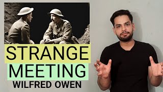 STRANGE MEETING BY WILFRED OWEN IN HINDI SUMMARY AND EXPLANATION ENGLISH LITERATURE [upl. by Swanson86]