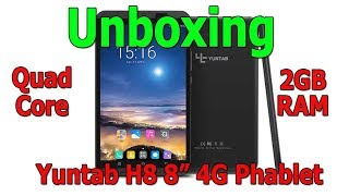 Yuntab H8 4G Phablet Unboxing cheap but very good [upl. by Ylak]