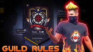 GUILD RULES For TEAM RG Dont Miss it [upl. by Branen]