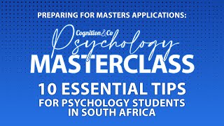 Preparing for Masters Applications 10 Essential Tips for Psychology Students in South Africa [upl. by Isolda35]