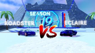 BEST Grinding Vehicle In Jailbreak Roadster VS Eclaire ROBLOX JAILBREAK [upl. by Yusuk]