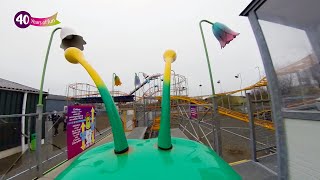 Cosmic Caterpillar Roller Coaster POV Milky Way Adventure Park [upl. by Salomie757]