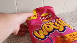 Wotsits Prawn Cocktail Flavour Crisps food snacks review £1 130g [upl. by Ailaham610]