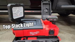 Milwaukee Tool M12 PACKOUT Flood Light with USB Charging Review 235620 [upl. by Lladnyk]