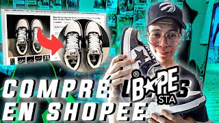 Unboxing Compré unos Bapesta en Shopee sneakers chinos [upl. by Rdnaskela]