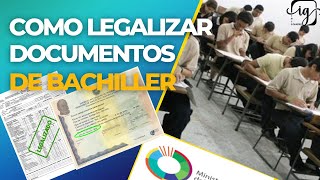 Legalización de Documentos por ZONA EDUCATIVA Titulo de Bachiller  Notas Certificadas [upl. by Calia]