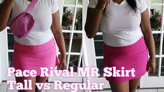 Lululemon Pace Rival Skirt Long vs Regular [upl. by Nlyak]