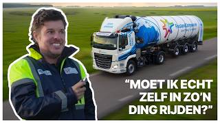 Filemon Wesselink bestuurt gigantische melktruck bij FrieslandCampina  Omscholen met Filemon [upl. by Ennaeel]