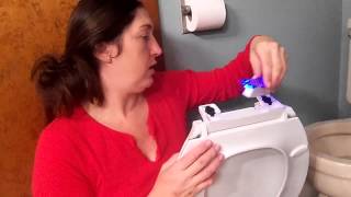 Kohler nite lite toilet seat installation and review [upl. by Patrizia]