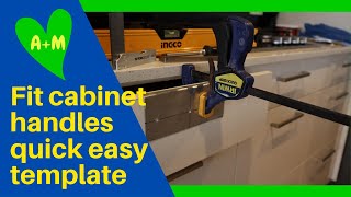 How to make a template for fitting Ikea cabinet door or drawer handles [upl. by Neelyhtak613]