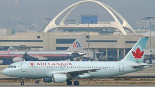 AIR CANADA ECONOMY CLASS  VANCOUVER → LOS ANGELES  AC 572  A320 [upl. by Drahsar]