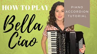 Accordion Tutorial Bella Ciao  EASY song for beginners [upl. by Eca]