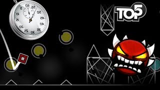 Top 5 Hardest Timing Demons  Geometry Dash [upl. by Ahsied672]