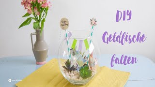 DIY Geldgeschenk Fische falten aus Geldscheinen [upl. by Calandria]